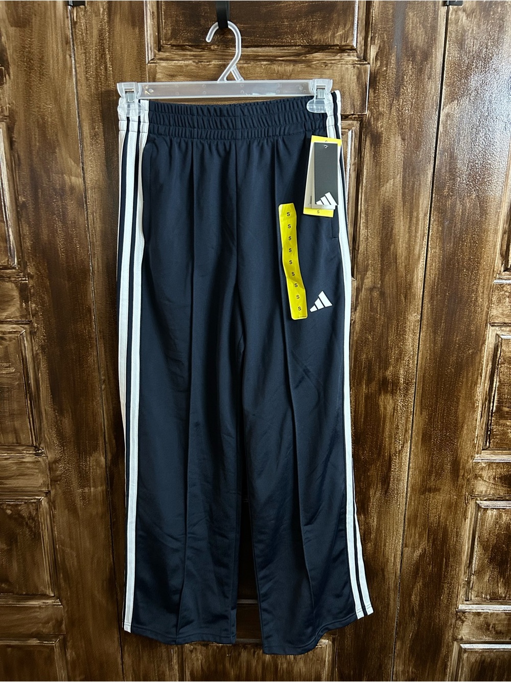 Women’s Adidas Black Sweatpants with White Side Stripes Size Small NWT Athletic